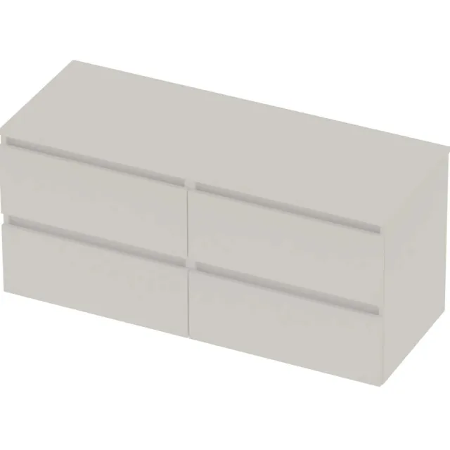 Basic-Line Deck 46 Badmeubelset Greeploos 120x46x58 cm D46mwe2x60 Mat White Mat Wit