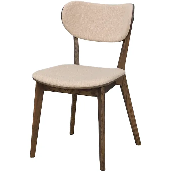 Rowico Home Kato eikenhouten eetkamerstoel donker eiken - met beige zitting