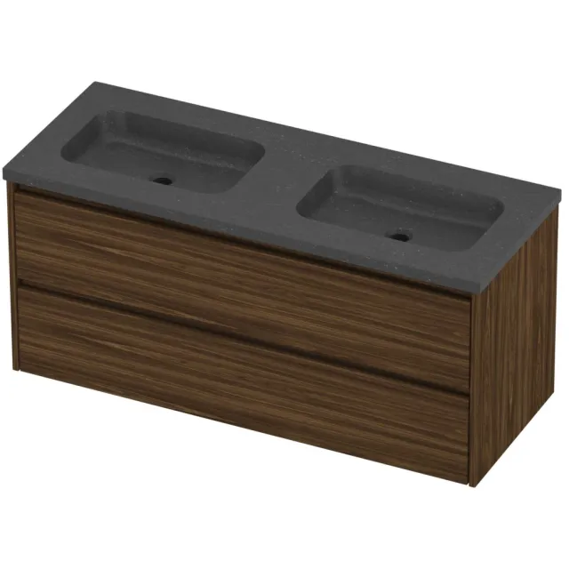 Proline Rollo Badmeubelset Hardsteen Elegant 120x46x54 cm Blue Stone Cabana Oak Eiken