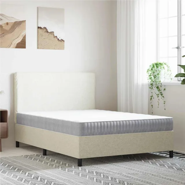 vidaXL Pocketveringmatras middelhard 140x190 cm wit