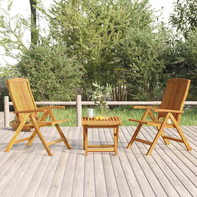 vidaXL 3-delige Loungeset massief teakhout bruin, foto 2