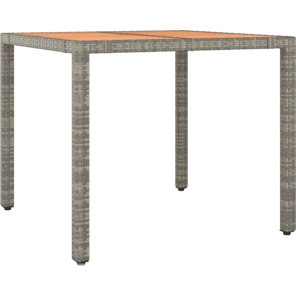 vidaXL 5-delige Tuinset met kussens poly rattan grijs, foto 4