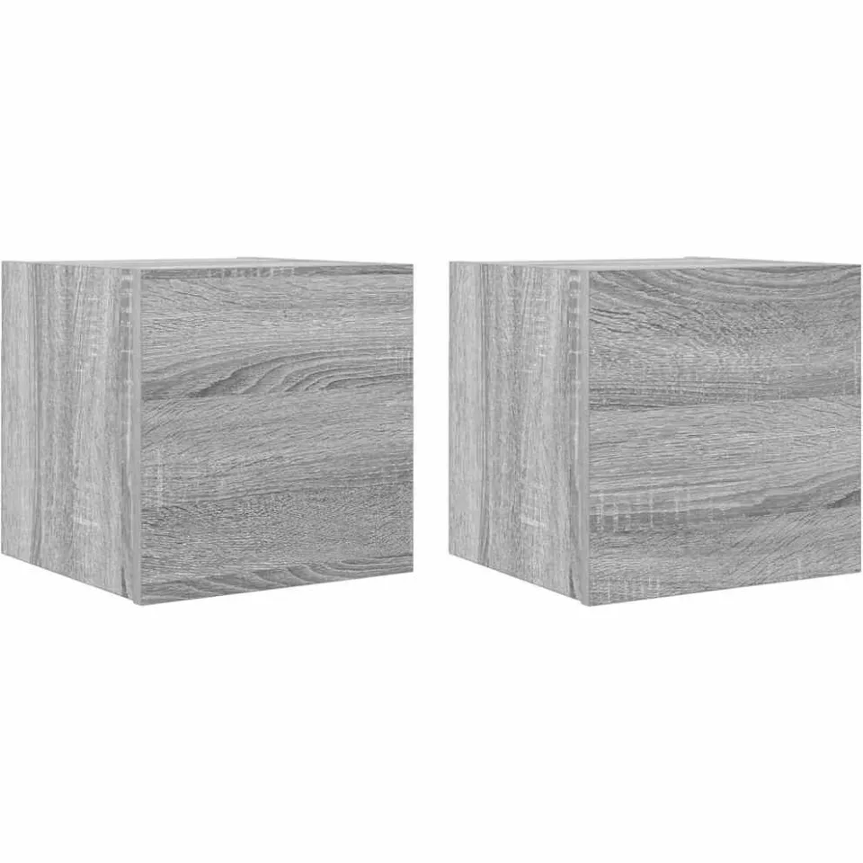 vidaXL Tv-wandmeubelen 2 st 30,5x30x30 cm grijs sonoma eikenkleurig, foto 3