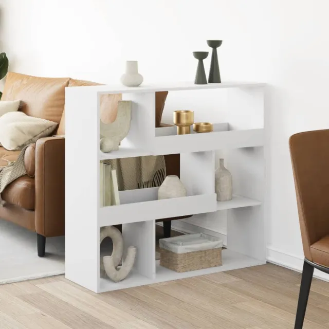 vidaXL Kamerscherm 100x33x94,5 cm bewerkt hout wit, foto 2