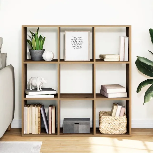 vidaXL Kamerscherm / boekenkast 102x29x103,5 cm hout artisanaal eiken, foto 2