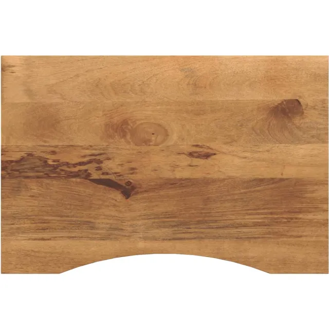 vidaXL Bureaublad met ronding 80x60x2,5 cm massief ruw mangohout bruin, foto 2