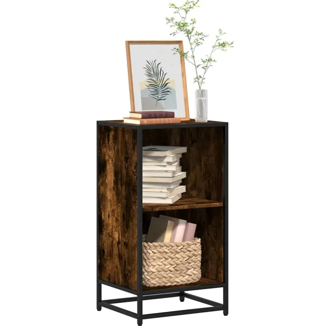 vidaXL Boekenkast 40x35x76 cm bewerkt hout gerookt eikenkleurig Bruin
