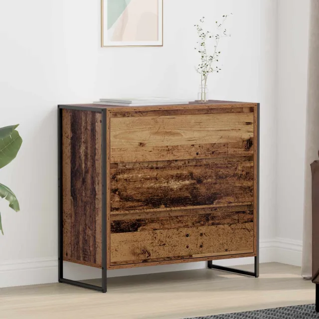 vidaXL Dressoir Oud Hout 79 x 36 x 75.5 cm Bewerkt hout bruin