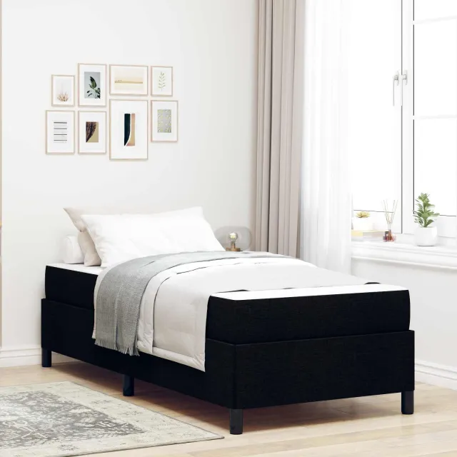 vidaXL Boxspringbed Zwart 90 x 190 cm Stof