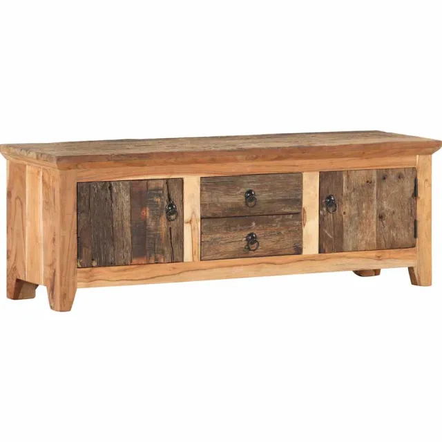 vidaXL Tv-meubel 120x30x40 cm massief acaciahout en gerecycled hout Bruin