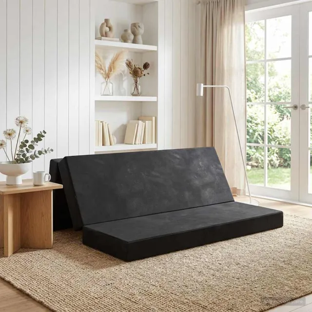 vidaXL Vouwbare Bankbed 180 x 67 x 45 cm Zwart