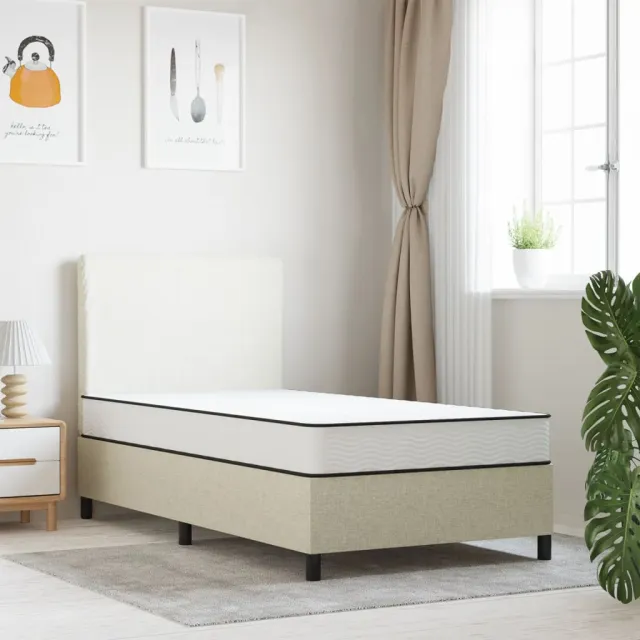 vidaXL Binnenveringmatras middelhard 100x200 cm wit