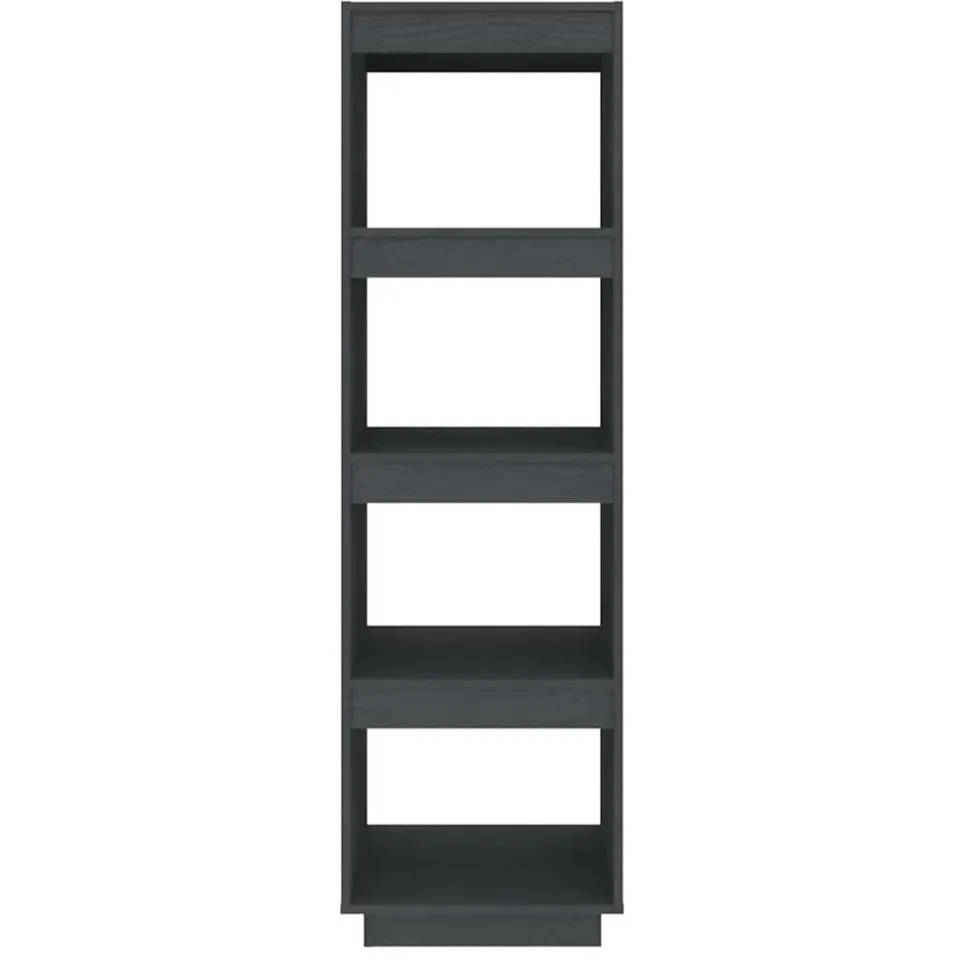 vidaXL Boekenkast/kamerscherm 40x35x135 cm massief grenenhout grijs, foto 4