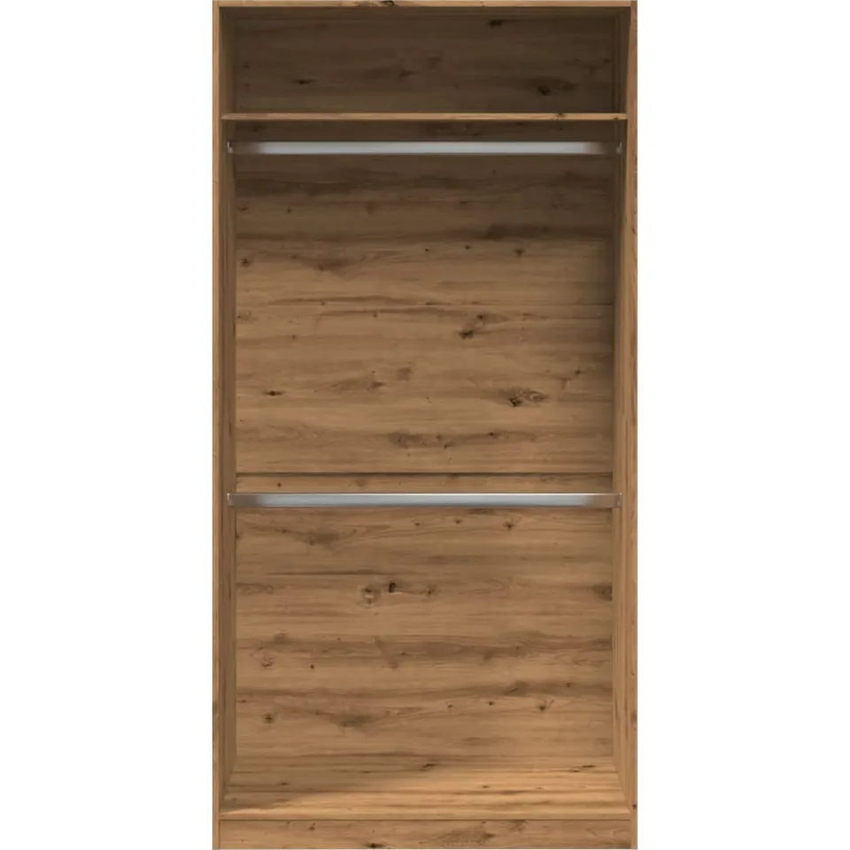 vidaXL Kledingkast 100x50x200 cm bewerkt hout artisanaal eikenkleurig, foto 4
