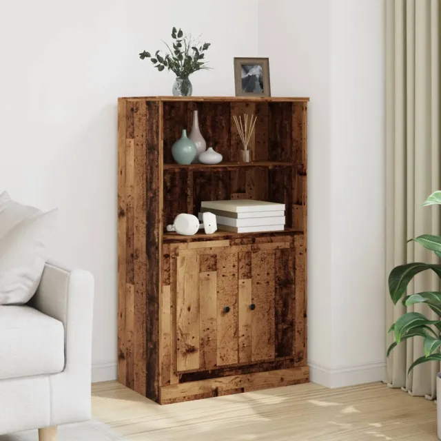 vidaXL Hoge kast 60x35,5x103,5 cm bewerkt hout oud houtkleurig bruin, foto 2