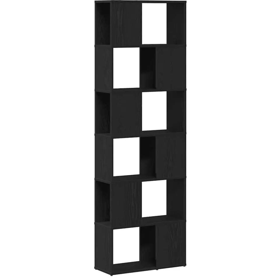 vidaXL Boekenkast/kamerscherm 60x24x186 cm zwart eikenkleurig