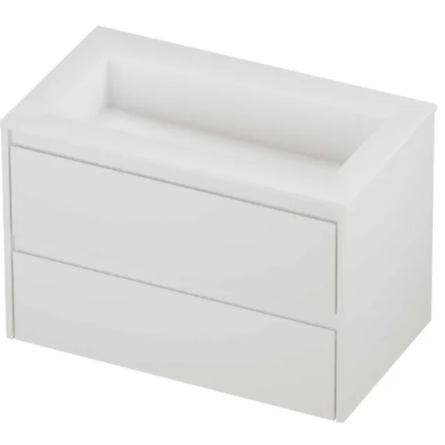 Proline Aristo Badmeubelset Polystone Elegant 80x46x54 cm Mat White Mat Wit