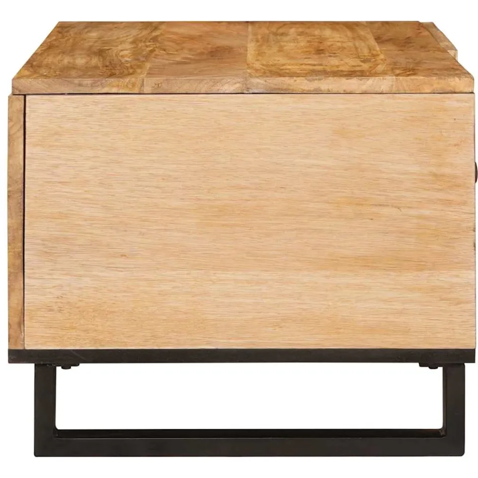 vidaXL Salontafel Naturel 80 x 50 x 40 cm Massief Mango Hout, foto 4