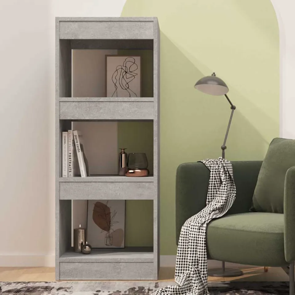 vidaXL Boekenkast/kamerscherm 40x30x103 cm bewerkt hout betongrijs grijs, foto 3