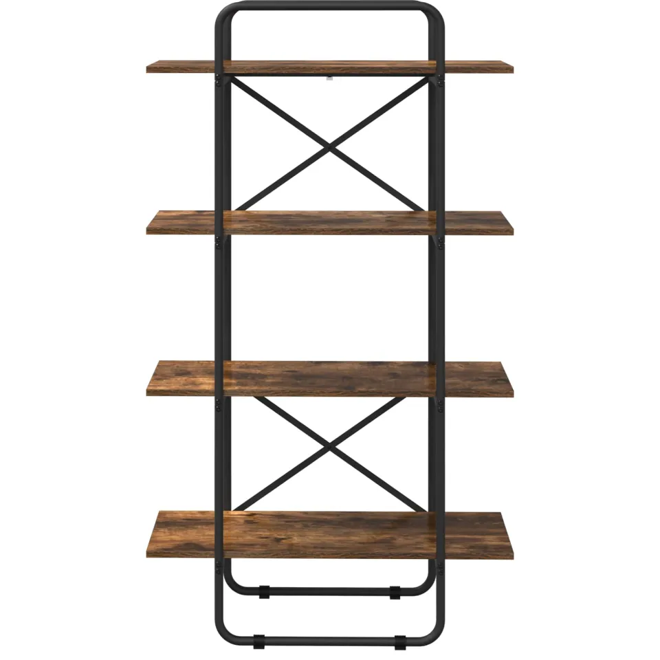 vidaXL Boekenrek 4-laags 60 x 35 x 140 cm PB Gerookt eiken Bruin