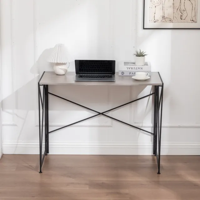 REDOM Bureau - Opvouwbaar En Ruimtebesparend - Modern - Voor Thuiswerken - MDF En Metaal - Naturel - 99 X 50 X 75 Cm Natuurlijk