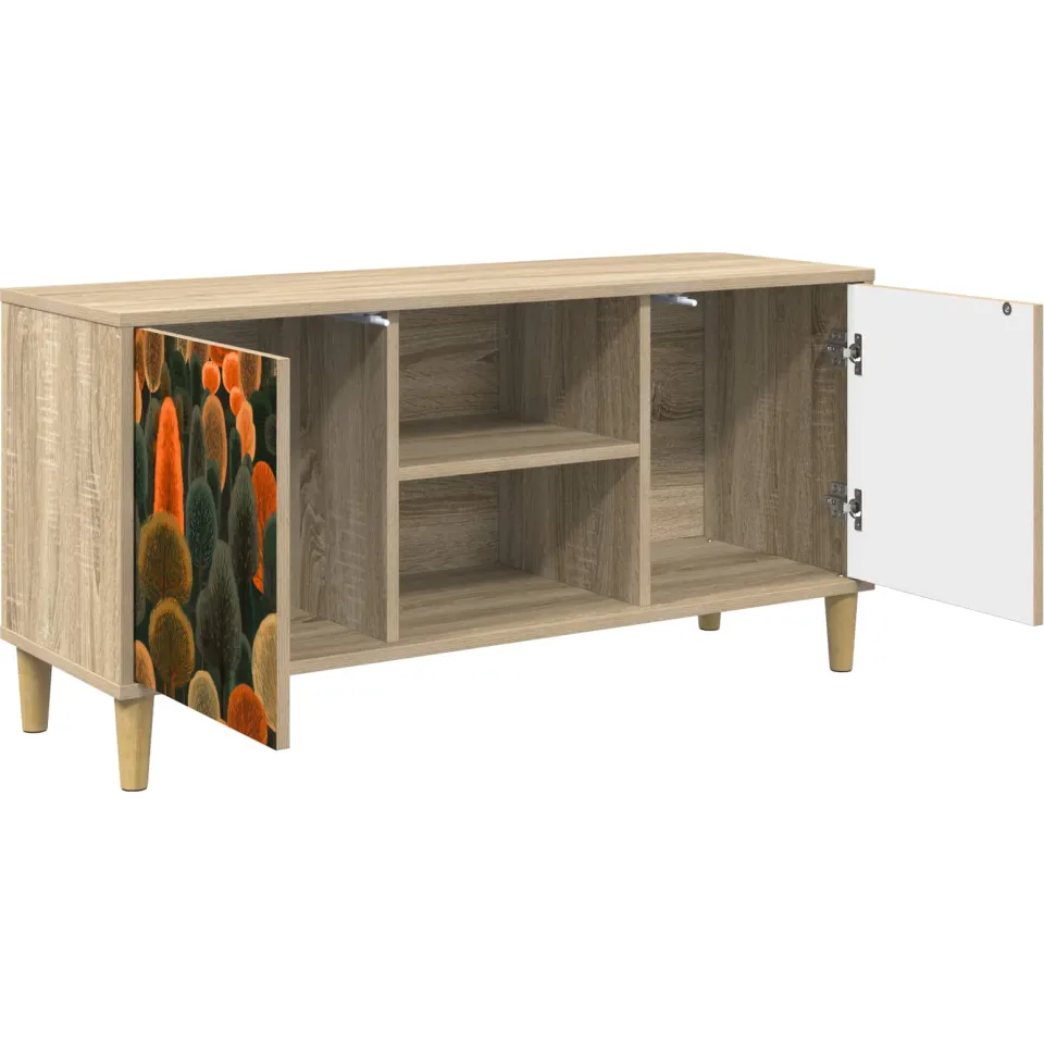 vidaXL Tv-meubel ZAANDAM 102 x 33 x 50 cm Sonoma Bewerkt hout Bruin