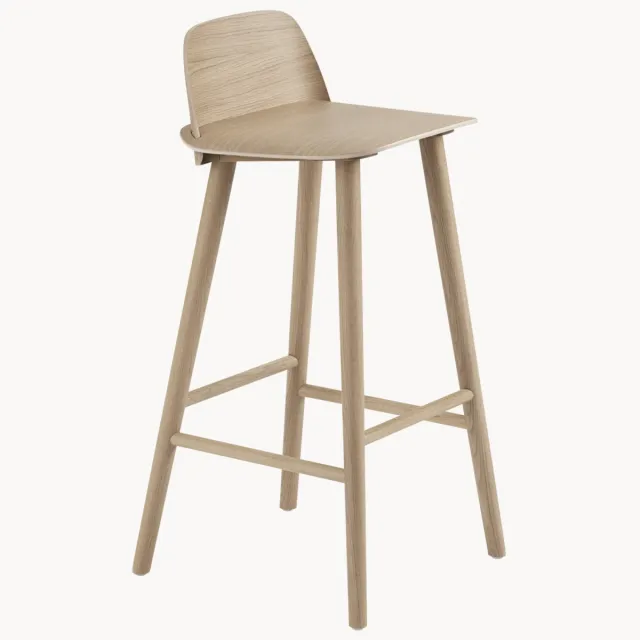 Muuto Houten barkruk Nerd Beige