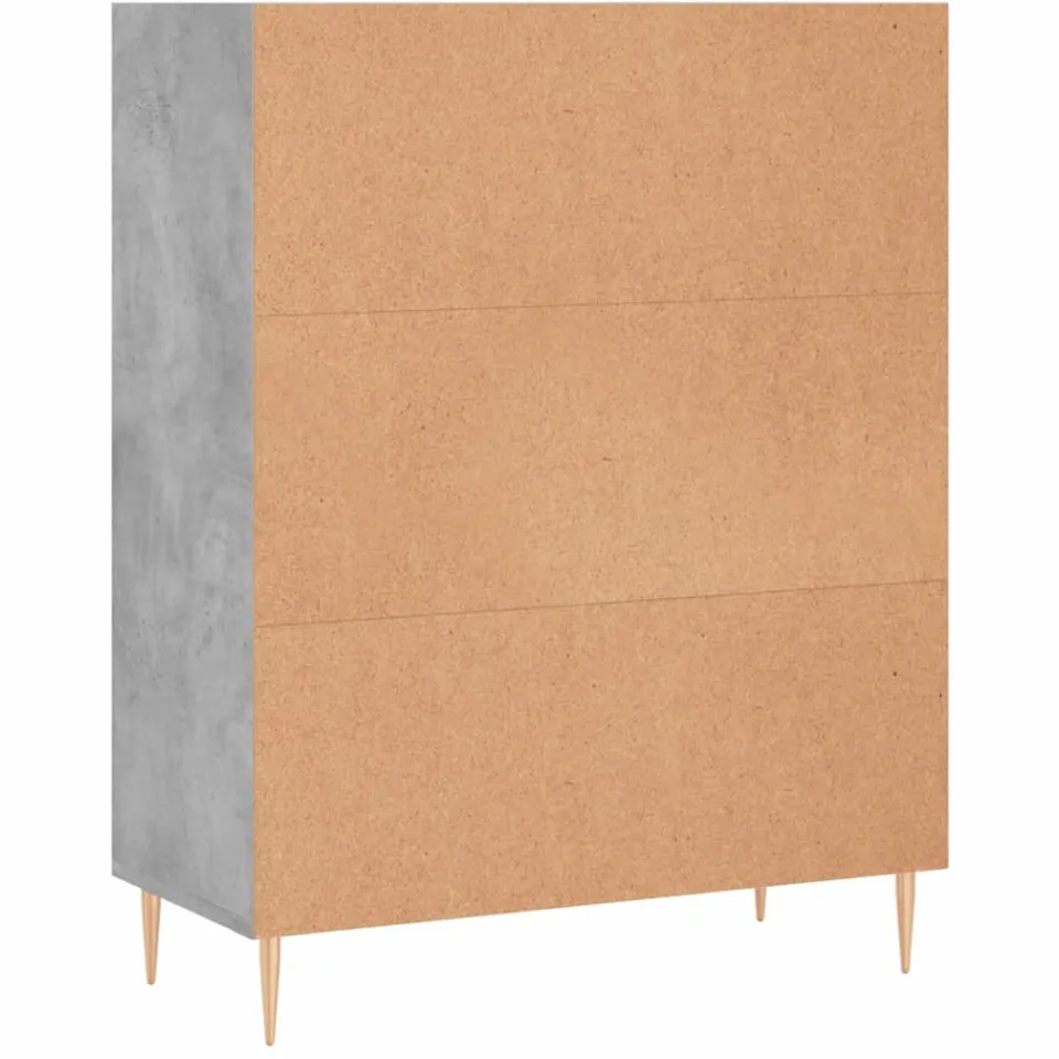 vidaXL Boekenkast 69,5x32,5x90 cm bewerkt hout betongrijs bruin, foto 4