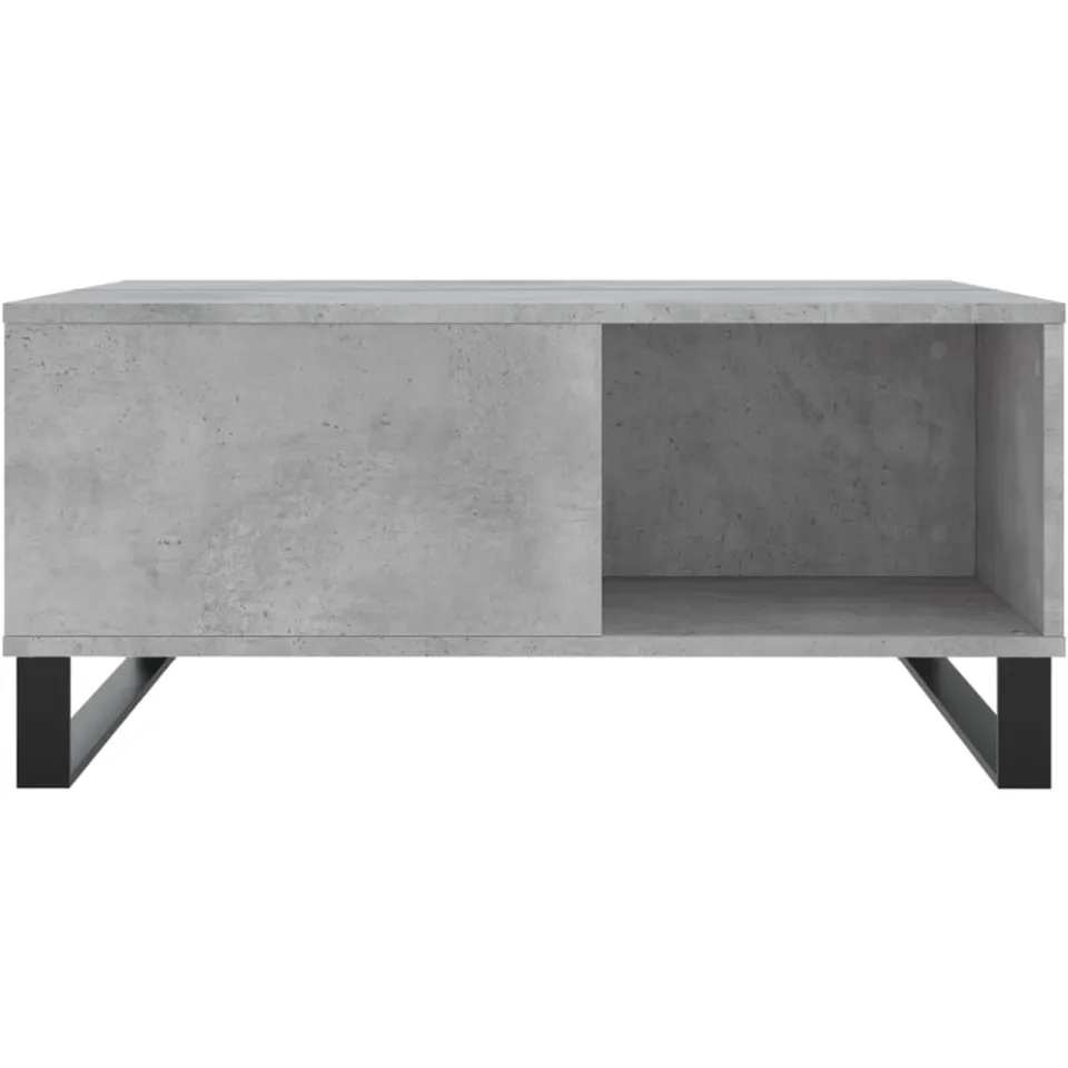 vidaXL Salontafel 80x80x36,5 cm bewerkt hout betongrijs