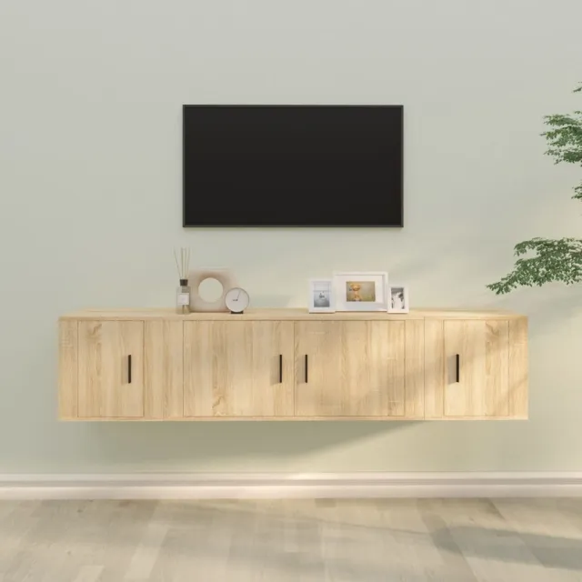 vidaXL 3-delige Tv-meubelset bewerkt hout sonoma eikenkleurig, foto 2