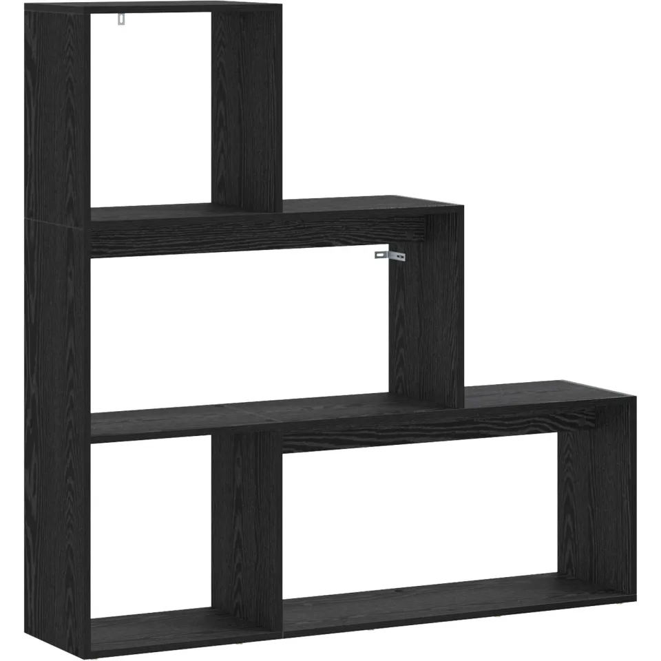 vidaXL Kamerscherm Boekenkast 123 x 29 x 123 cm Bewerkt hout zwart, foto 3