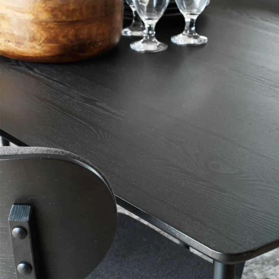 Rowico Home Yumi verlengbare houten eettafel zwart - 190 x 90 cm, foto 5