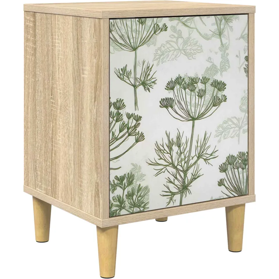 vidaXL Nachtkastje GOTHA Sonoma Eiken 36 x 33 x 50 cm Bewerkt hout Bruin