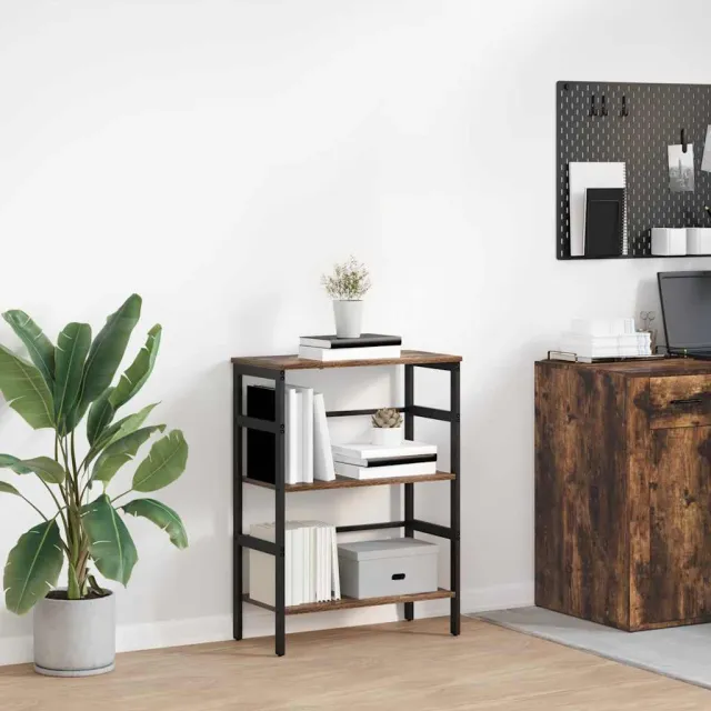 vidaXL Boekenkast 2-laags 60 x 29,5 x 81 cm Bewerkt hout Gerookt eiken, foto 2
