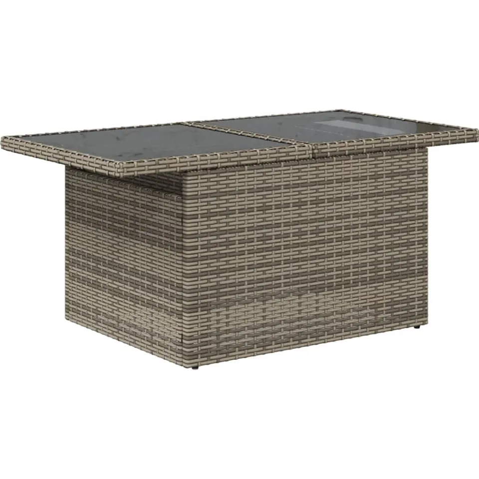 vidaXL 8-delige tuinbankset met kussens, grijs polyrotan, foto 4