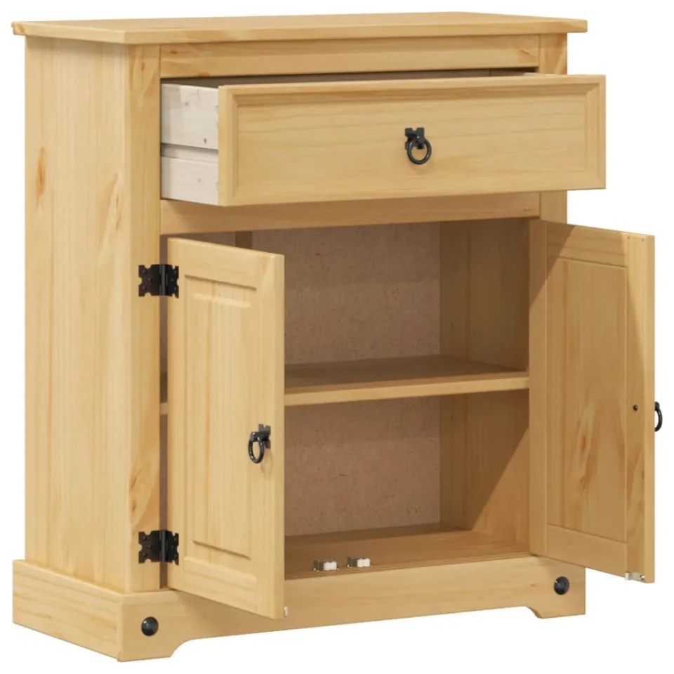 vidaXL Badkamerkast Corona 70x33x80 cm massief grenenhout Bruin
