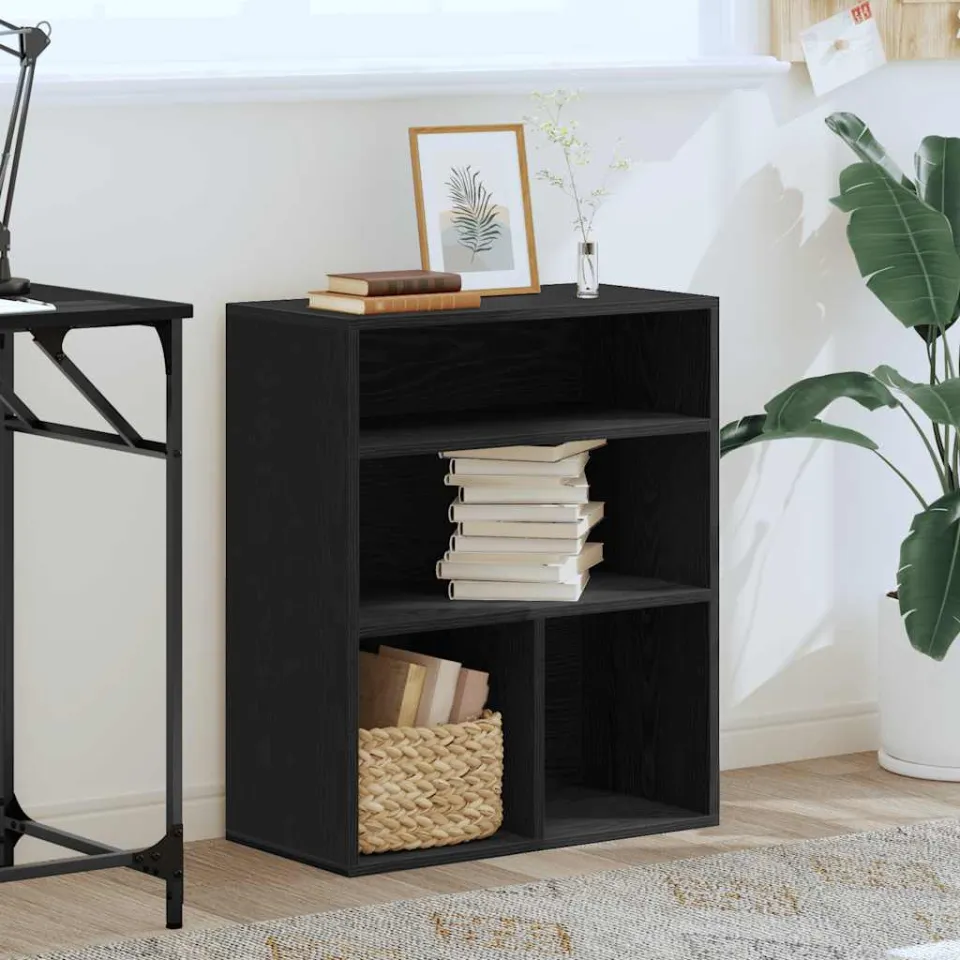 vidaXL Boekenkast 60x30x71,5 cm bewerkt hout zwart, foto 2