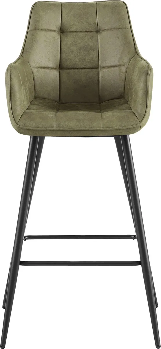 Benoa Barstoel Lucille Arm - Army Groen - set van 2