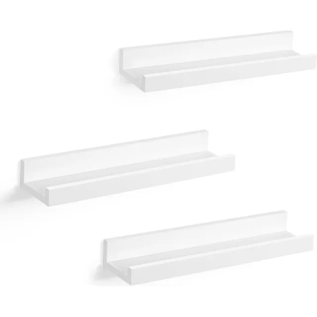 In And Outdoormatch Wandplank zwevend - Wandrek - Muurplank - Boekenplank - Fotoplank - Wit - 44x17x17cm White