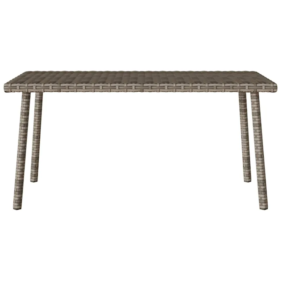 vidaXL Tuin salontafel rechthoekig 80x40x37 cm poly rattan grijs, foto 4