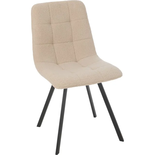J-Line stoel Clark - metaal/polyester - wit Bruin