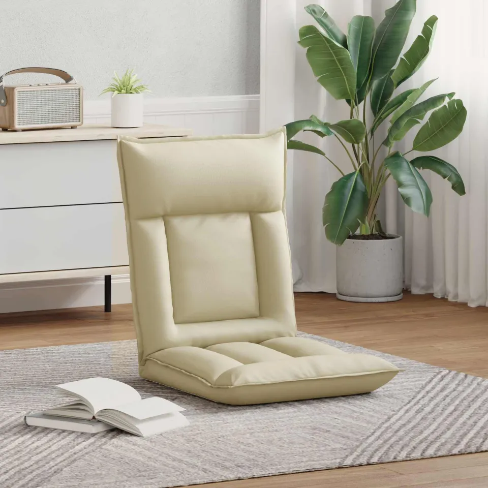 vidaXL Verstelbare vlo stoelen Crèmekleurig Kunstleer, foto 3