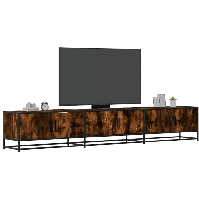 vidaXL Tv-meubel 240x35x41 cm bewerkt hout gerookt eikenkleurig Bruin