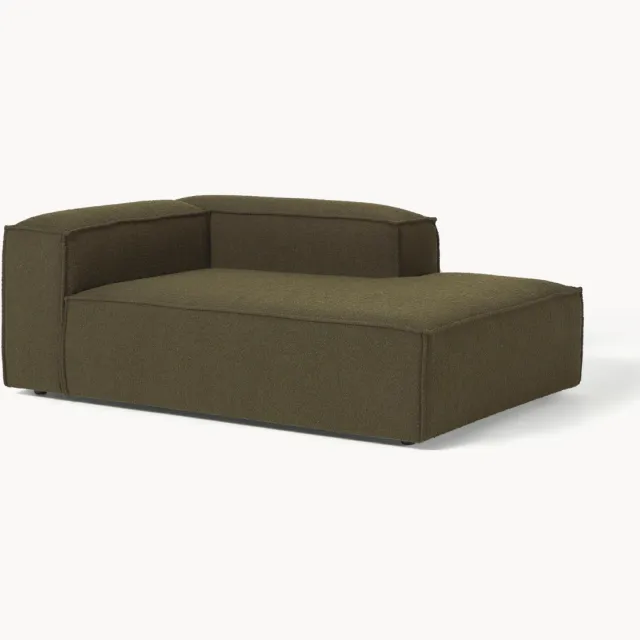 Westwing Collection Bouclé hoekbankmodule Lennon groen
