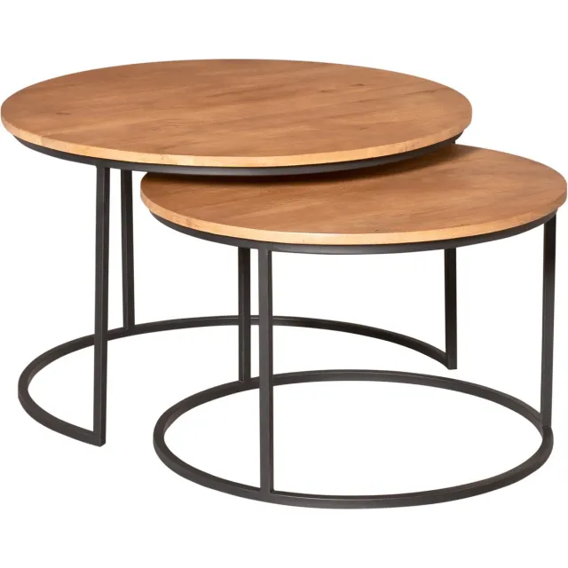 Starfurn Salontafel Madison Natural - 70 cm - Set van 2 Naturel