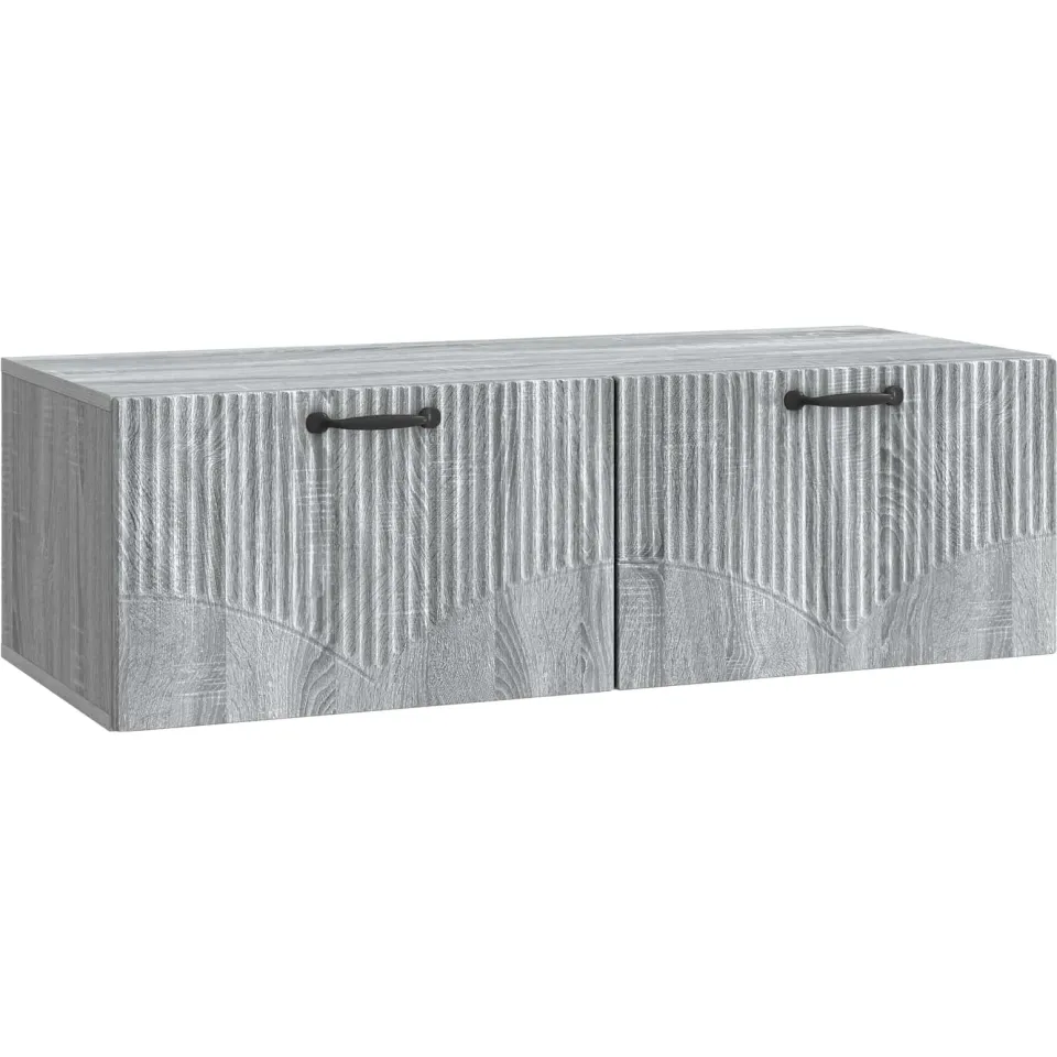 vidaXL Wandbeugel TV-kast Grijs sonoma 98 x 41 x 30 cm Bewerkt hout, foto 3
