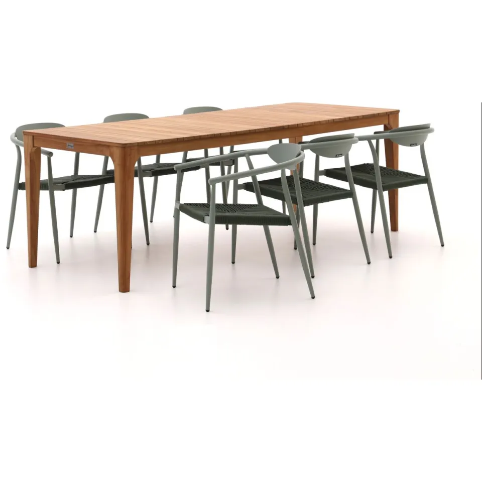 Manifesto Furniture Manifesto Cavone/Bruca 220cm dining tuinset 7-delig stapelbaar bruin, foto 5