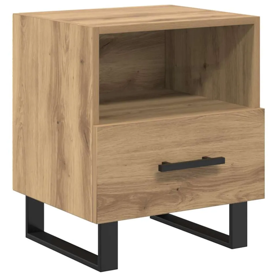 vidaXL Nachtkastje Artisan Eiken 40 x 35 x 47,5 cm Bewerkt hout, foto 3