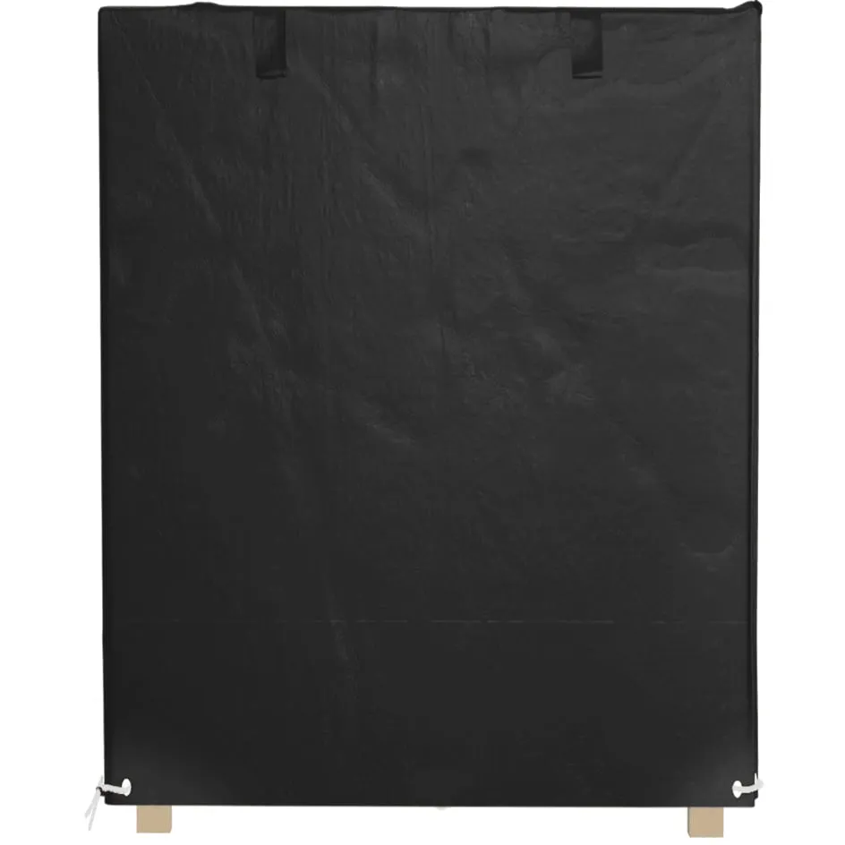 vidaXL Schommelbankhoes met 8 oogjes 125x90x135/165 cm polyetheen zwart, foto 2