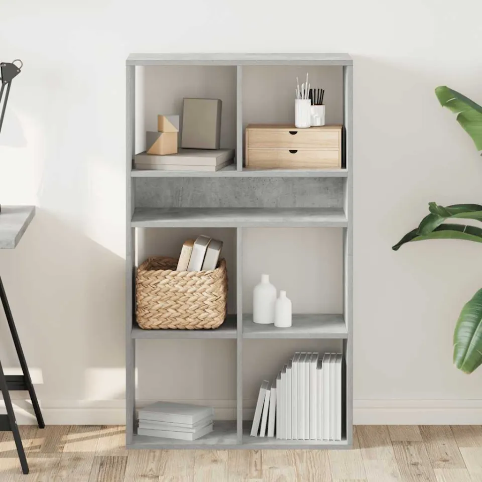vidaXL Boekenkast 66x31x112 cm bewerkt hout betongrijs grijs, foto 2